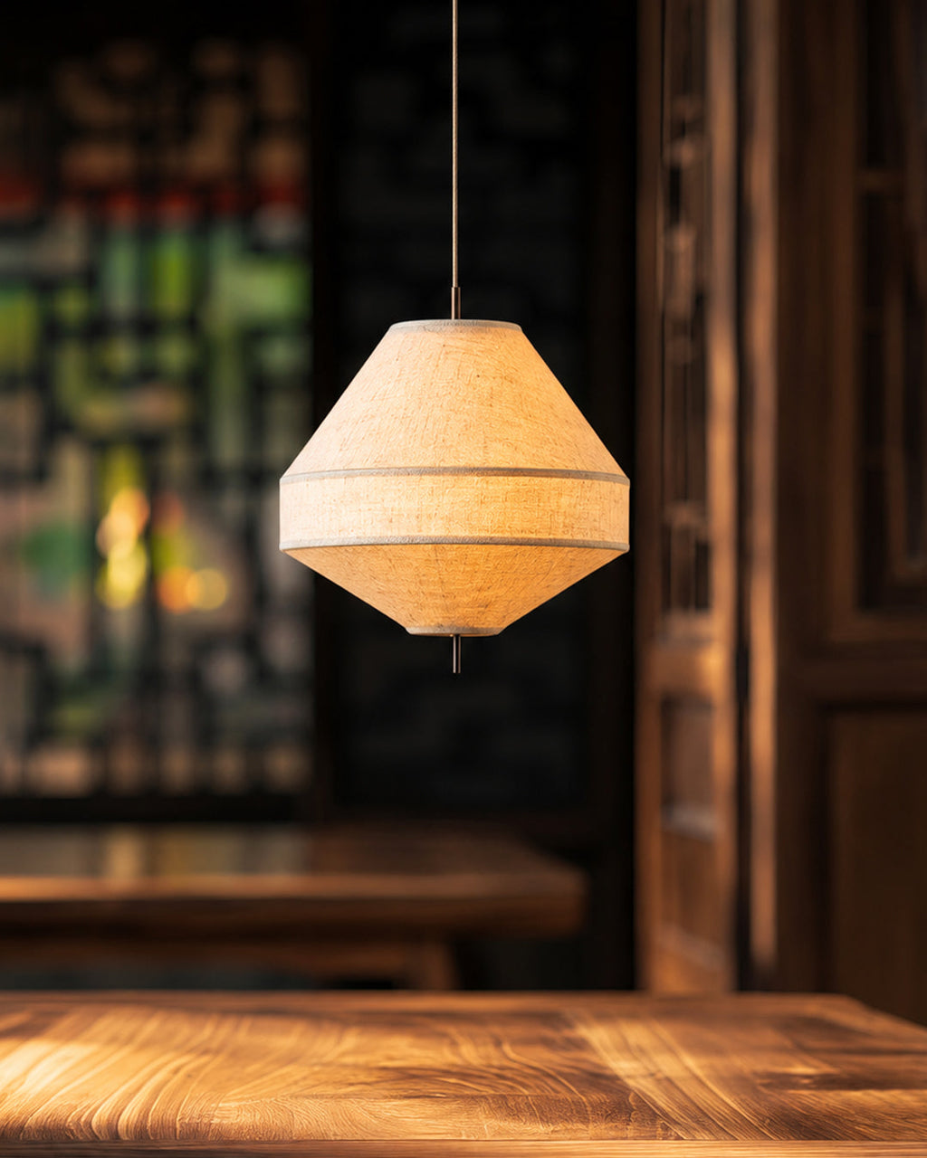 Japandi Loftslampe i Linnedstof - Organisk Design 7
