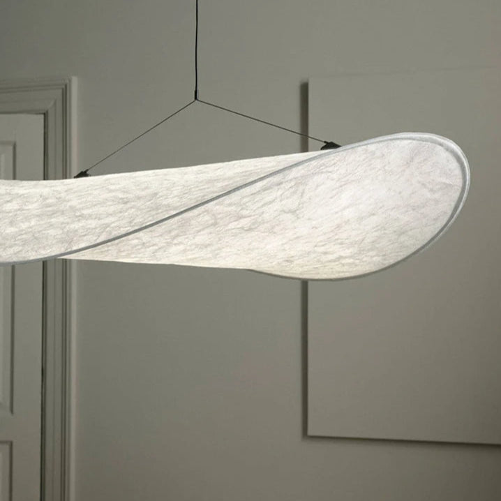 Japandi Pendel Lampe - Flydende Silkeform med Blød Glød 8
