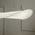 Japandi Pendel Lampe - Flydende Silkeform med Blød Glød 8
