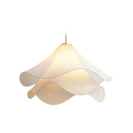 Japandi Pendel Lampe – Justerbar Højde, Elegant Stofdesign til Spisebord 0