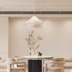 Japandi Pendel Lampe – Justerbar Højde, Elegant Stofdesign til Spisebord 6
