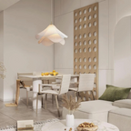 Japandi Pendel Lampe – Justerbar Højde, Elegant Stofdesign til Spisebord 8