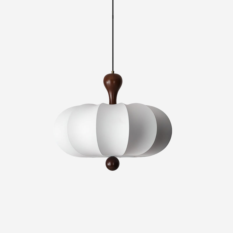 Japandi Pendel Lampe - Organisk Design med Trædetaljer i Valnød 7