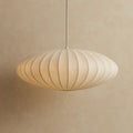 Japandi Pendel Lampe i Silke - Plisseret Oval Silhuet 6
