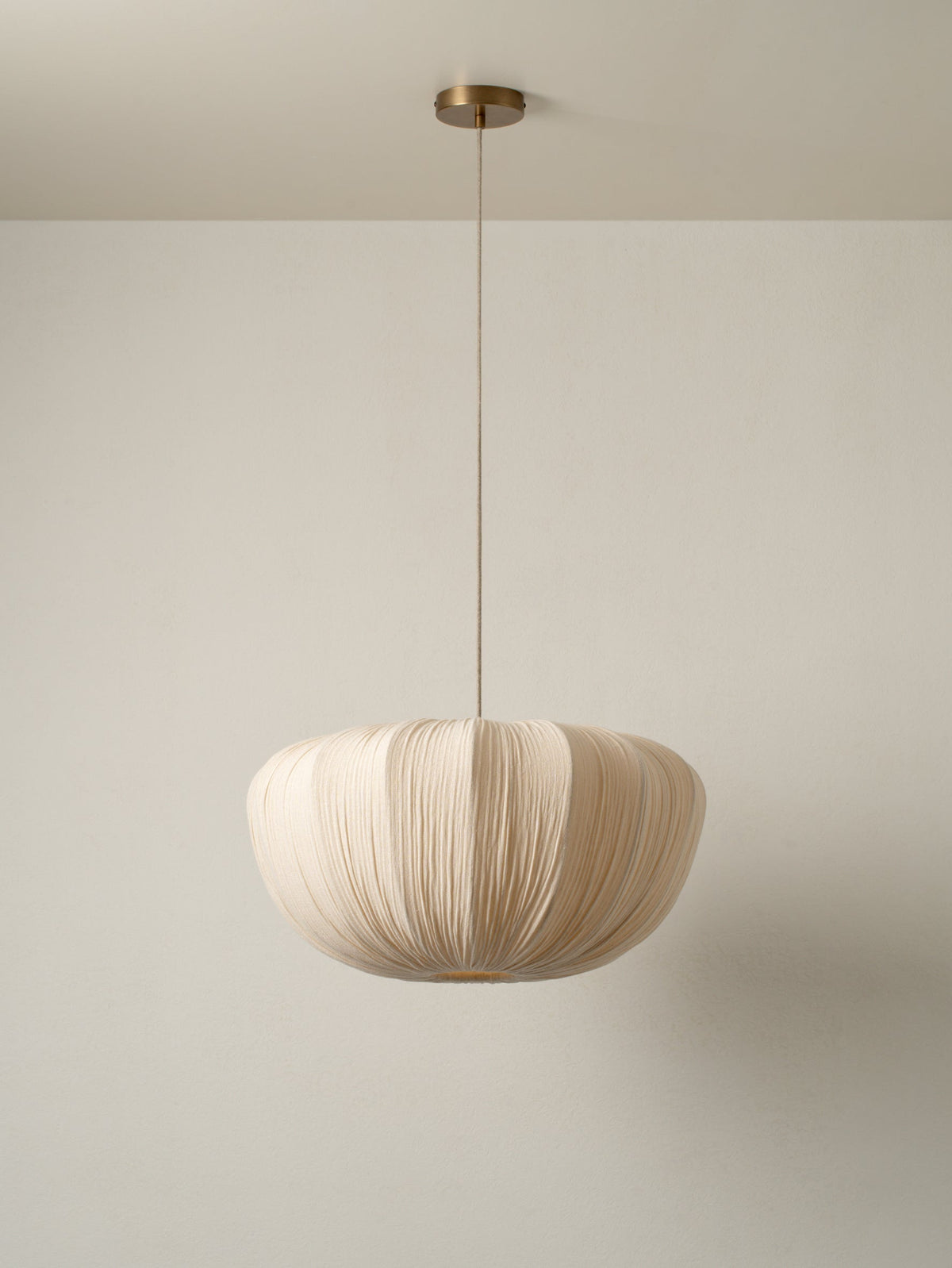 Japandi Spisebordslampe i Hør – Organisk Design 2