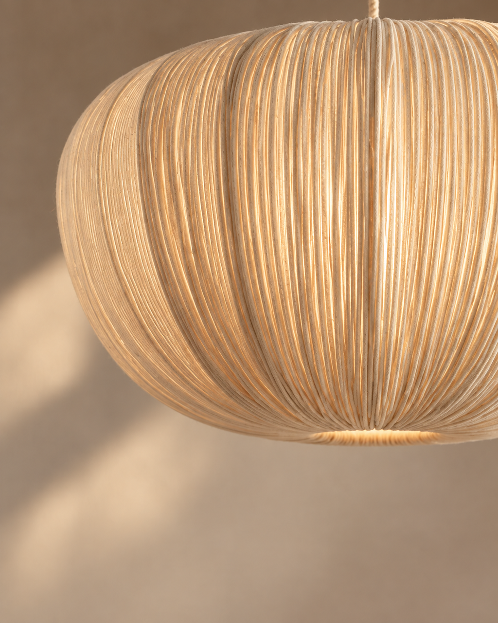 Japandi Spisebordslampe i Hør – Organisk Design 3