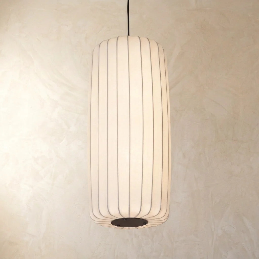 Japansk Pendellampe i Silke med Wabi Sabi Design 1