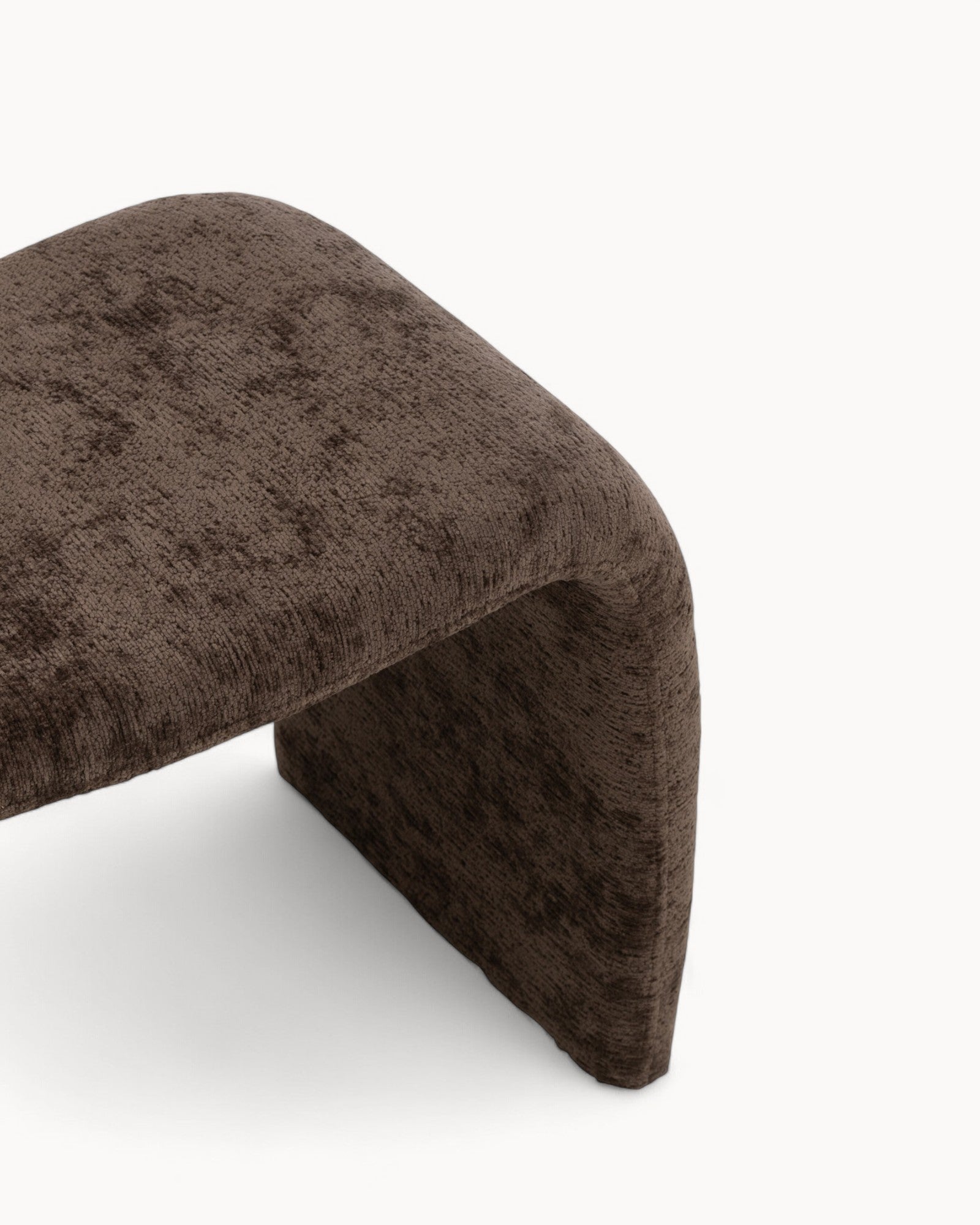 Juno Skammel | Mørkebrunt Tekstil, Komfortabel Design, 47 cm Høj 3