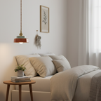 Keramisk Pendel Lampe - Malet Keramik med Kobberfinish 10