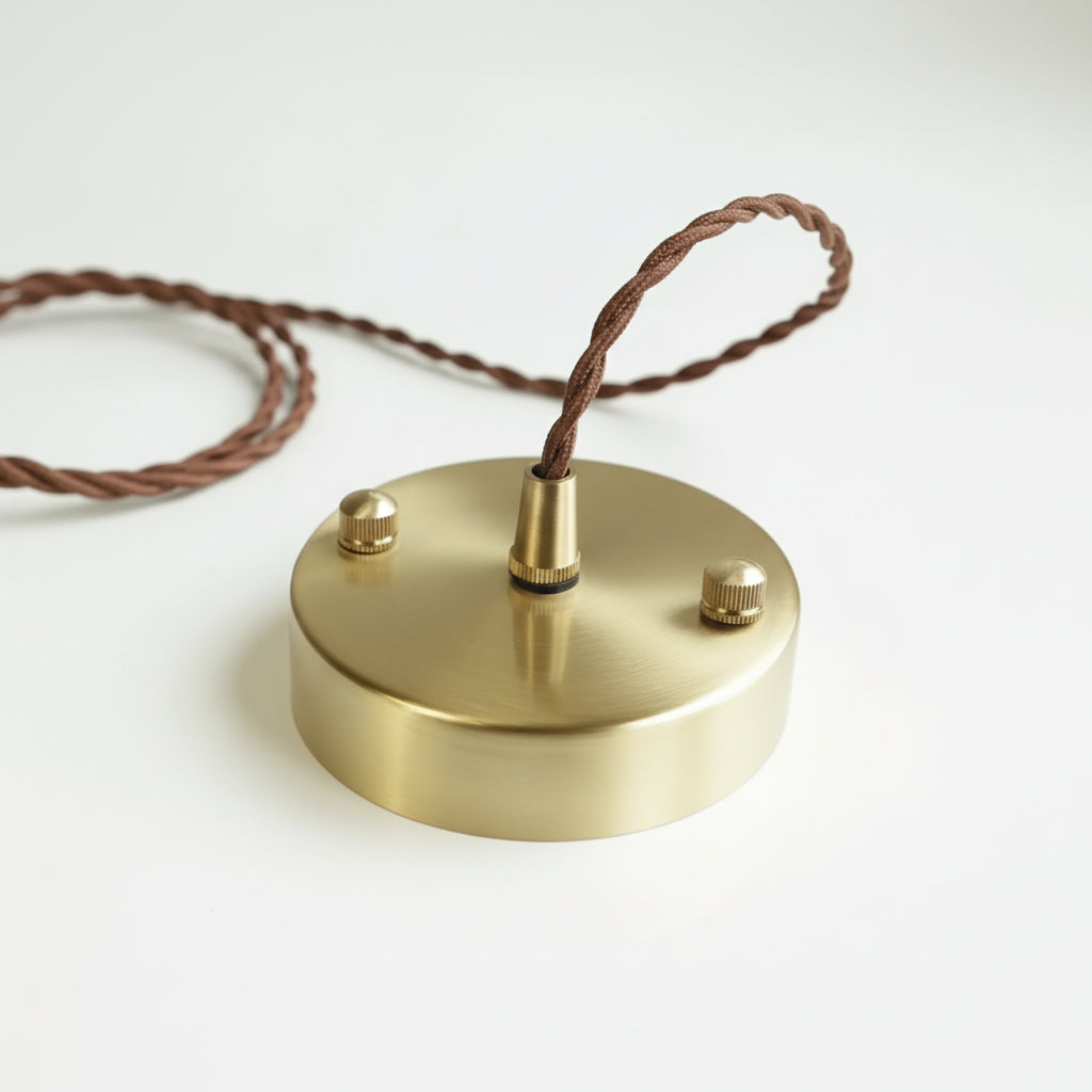 Keramisk Pendel Lampe - Malet Keramik med Kobberfinish 12