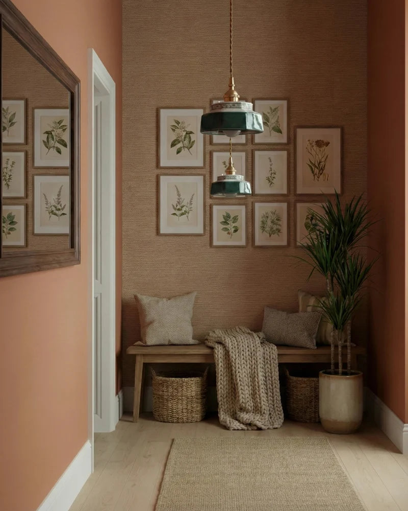 Keramisk Pendel Lampe - Malet Keramik med Kobberfinish 13