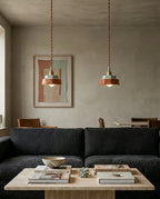Keramisk Pendel Lampe - Malet Keramik med Kobberfinish 15