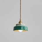 Keramisk Pendel Lampe - Malet Keramik med Kobberfinish 2
