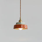 Keramisk Pendel Lampe - Malet Keramik med Kobberfinish 3
