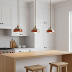 Keramisk Pendel Lampe - Malet Keramik med Kobberfinish 5
