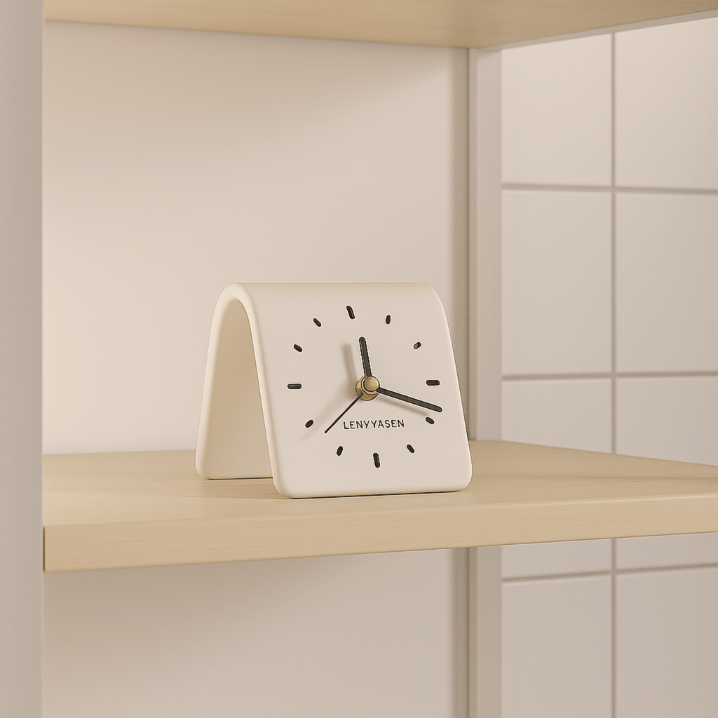 Keramisk Skrivebordsur – Minimalistisk Design med Lydløs Nålebevægelse 9
