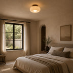 Klassisk Bauhaus Loftlampe - Cremefarvet Glas med Metalbund 3
