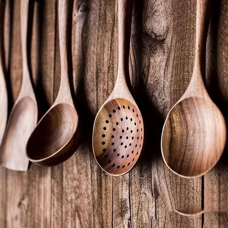 Køkkenredskabssæt i træ – nordisk design til madlavning og servering 3
