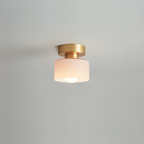 Kompakt Bauhaus Loftlampe - Guld Metal og Glas 11