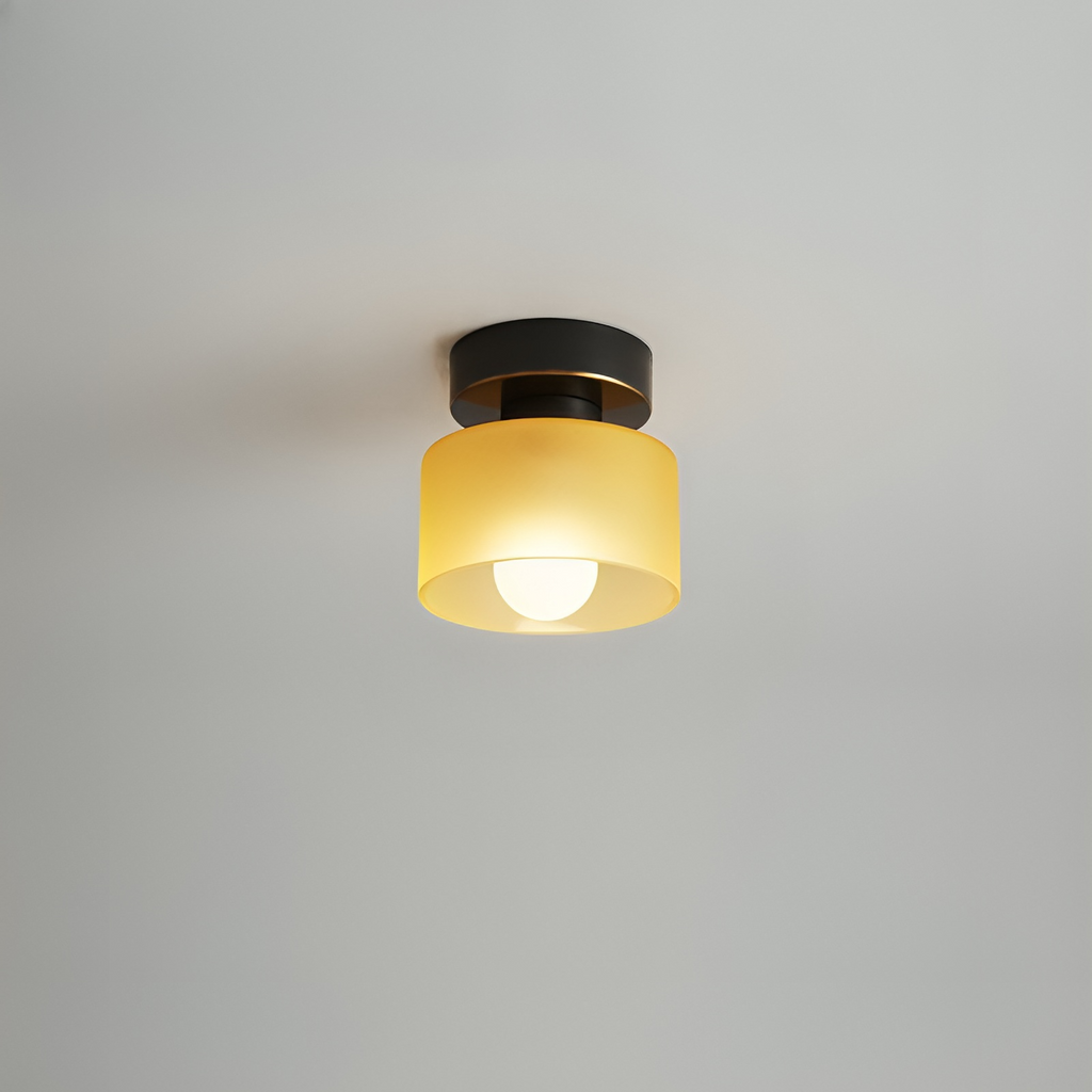 Kompakt Bauhaus Loftlampe - Guld Metal og Glas 13