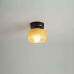 Kompakt Bauhaus Loftlampe - Guld Metal og Glas 13
