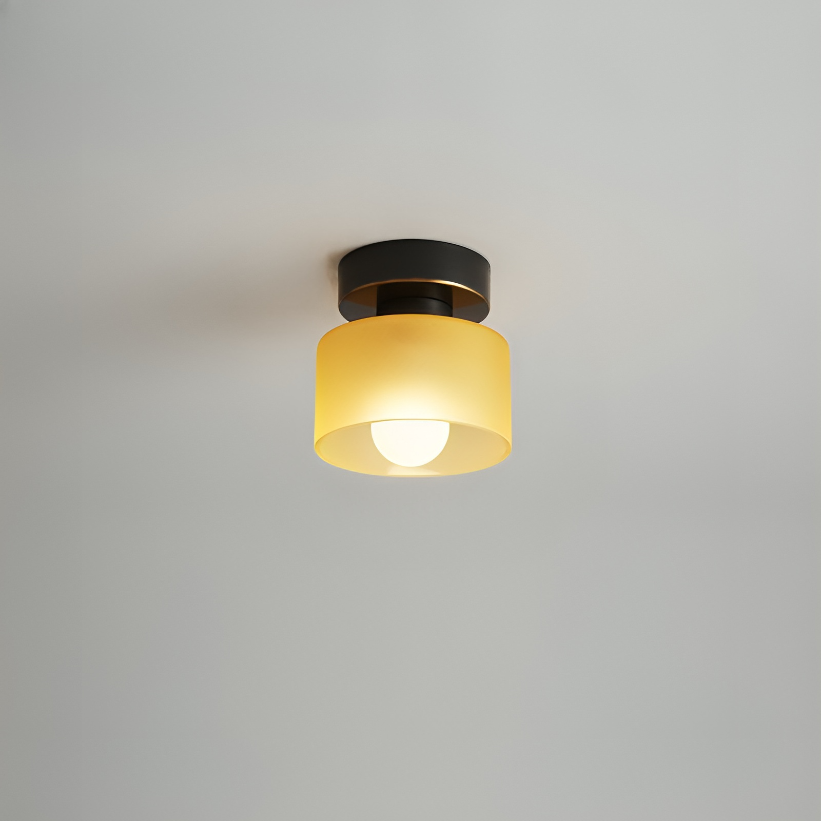 Kompakt Bauhaus Loftlampe - Guld Metal og Glas 13
