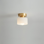 Kompakt Bauhaus Loftlampe - Guld Metal og Glas 9
