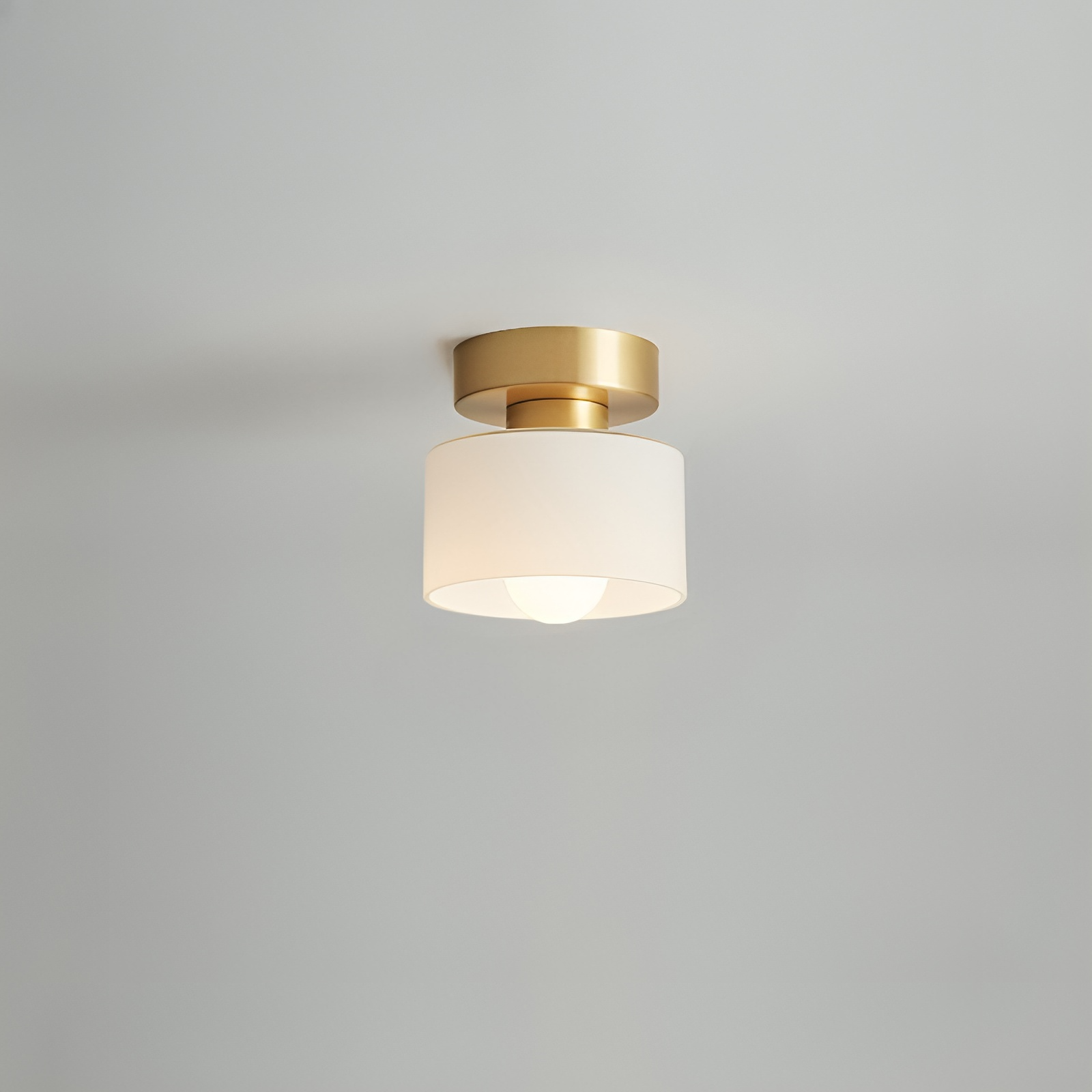 Kompakt Bauhaus Loftlampe - Guld Metal og Glas 9

