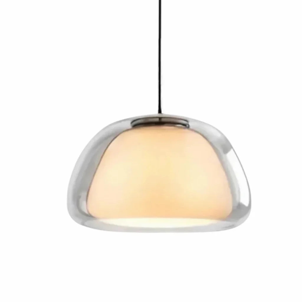 Krystallinsk Pendel Lampe – Elegant Glasdesign til Spisebord med Varmt Lys 9