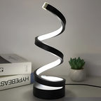 LED Bordlampe i Aluminium – Spiraldesign til Skrivebord og Natbord 5