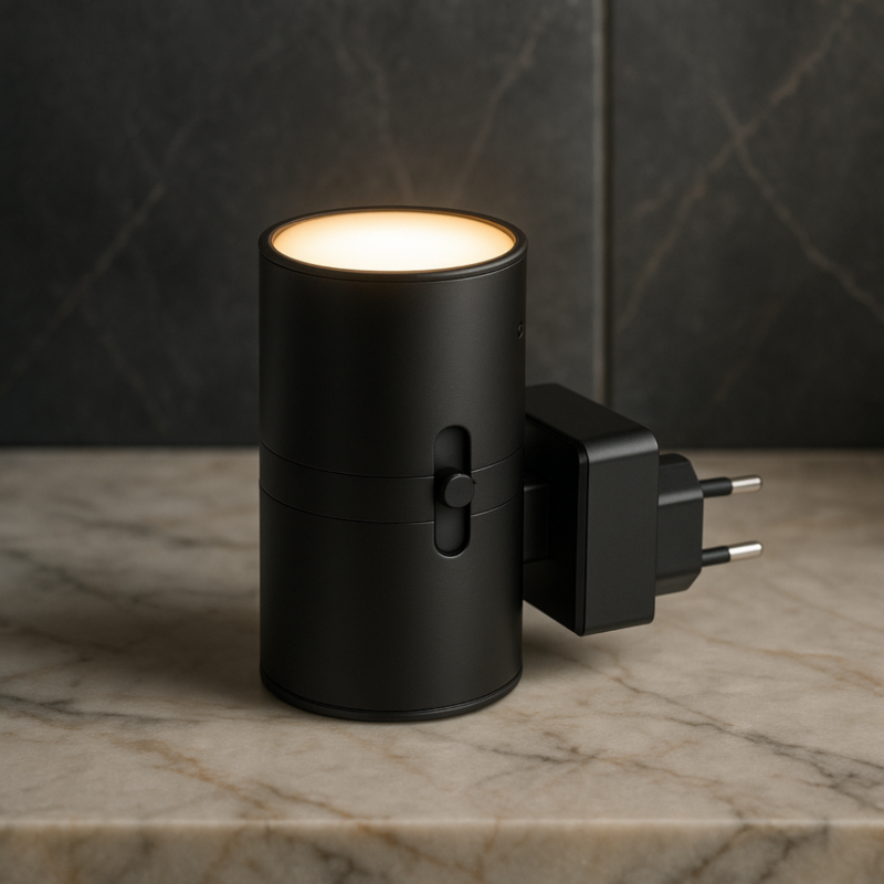 LED Vaeglampe til Stikkontakt med Dag-Natsensor Daempbar Varmt Lys til Minimalistisk Indretning 8