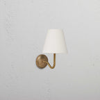 Lille Væglampe Messing – Alabast Hvid med Antik Finish til Minimalistisk Design 0