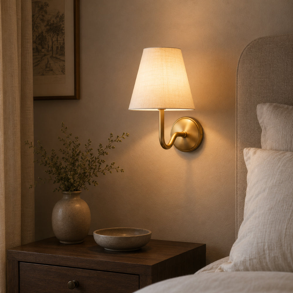 Lille Væglampe Messing - Alabast Hvid med Antik Finish til Minimalistisk Design 6
