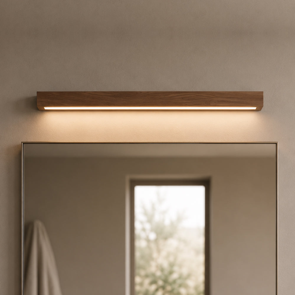 Lineær Spejllampe til Badeværelse - Minimalistisk Væglampe med Integreret LED 0
