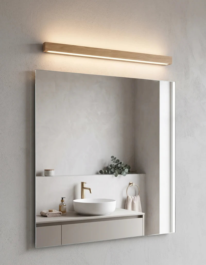 Lineær Spejllampe til Badeværelse - Minimalistisk Væglampe med Integreret LED 6
