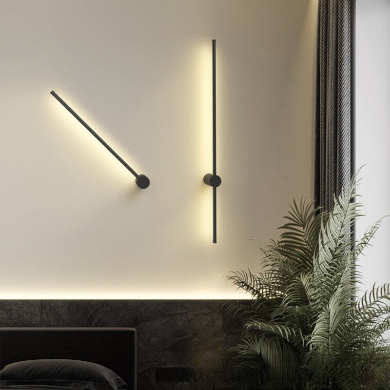 Lineær Væglampe i Jern og Akryl - Moderne Belysning, Justerbar Størrelse 4