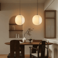Linned Pendel Lampe - Lanterneform Blød Lysgennemgang 0
