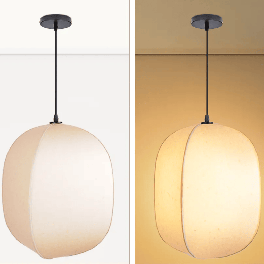 Linned Pendel Lampe - Lanterneform Blød Lysgennemgang 8
