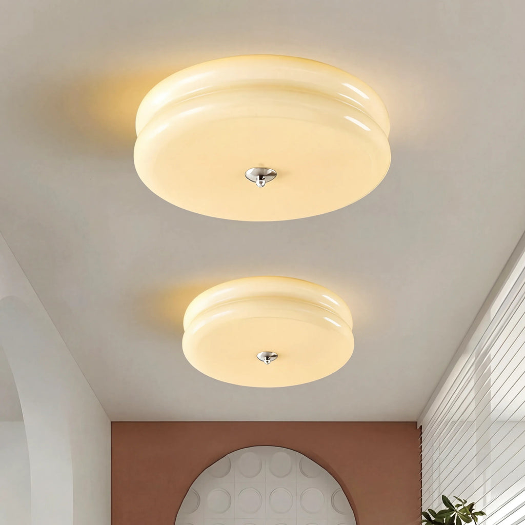 Loftlampe Glas – Elegant Bauhaus Design med Klar Belysning og Metalramme 1