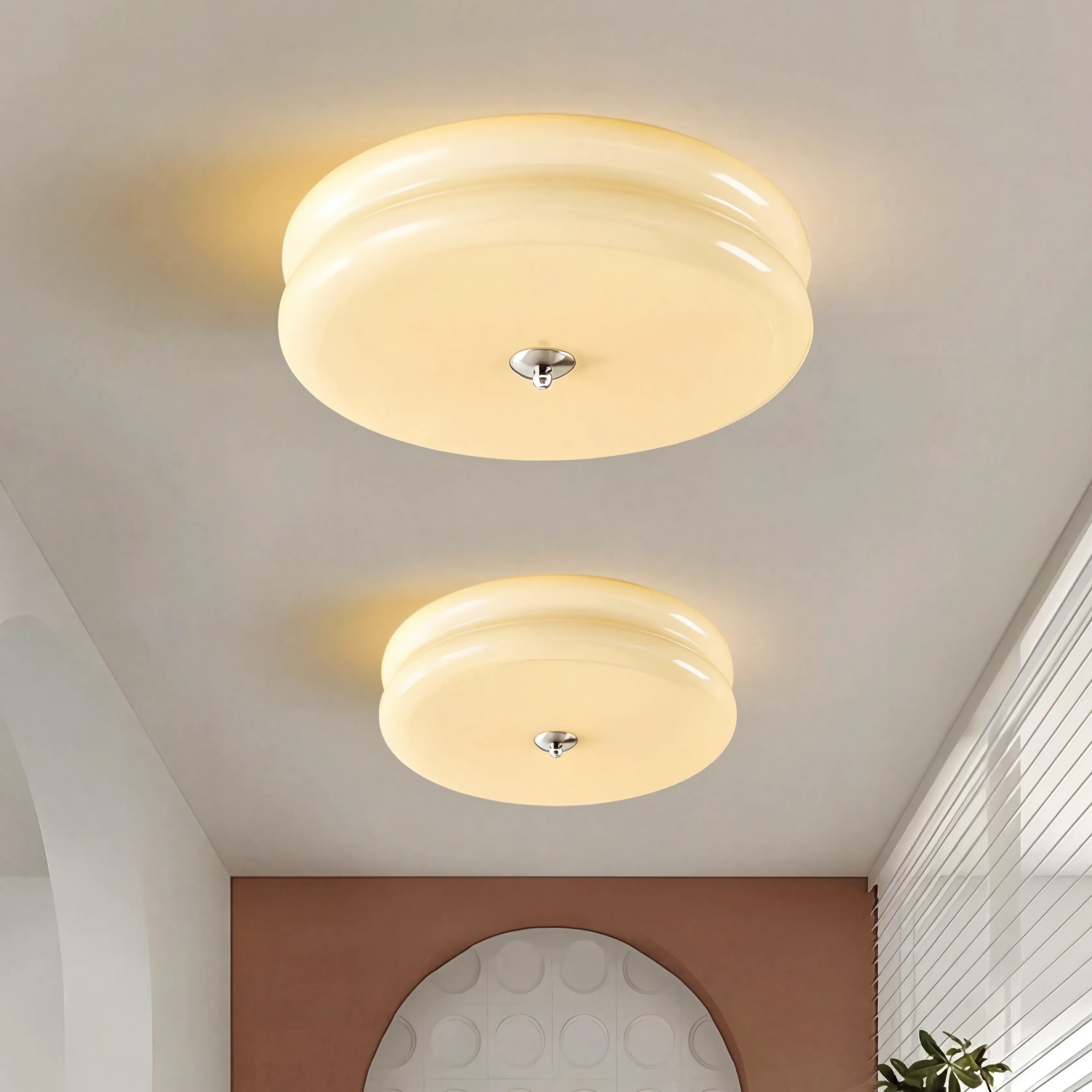 Loftlampe Glas – Elegant Bauhaus Design med Klar Belysning og Metalramme 1