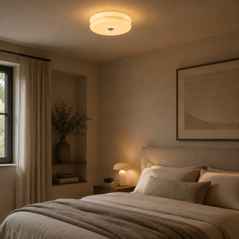 Loftlampe Glas - Elegant Bauhaus Design med Klar Belysning og Metalramme 15