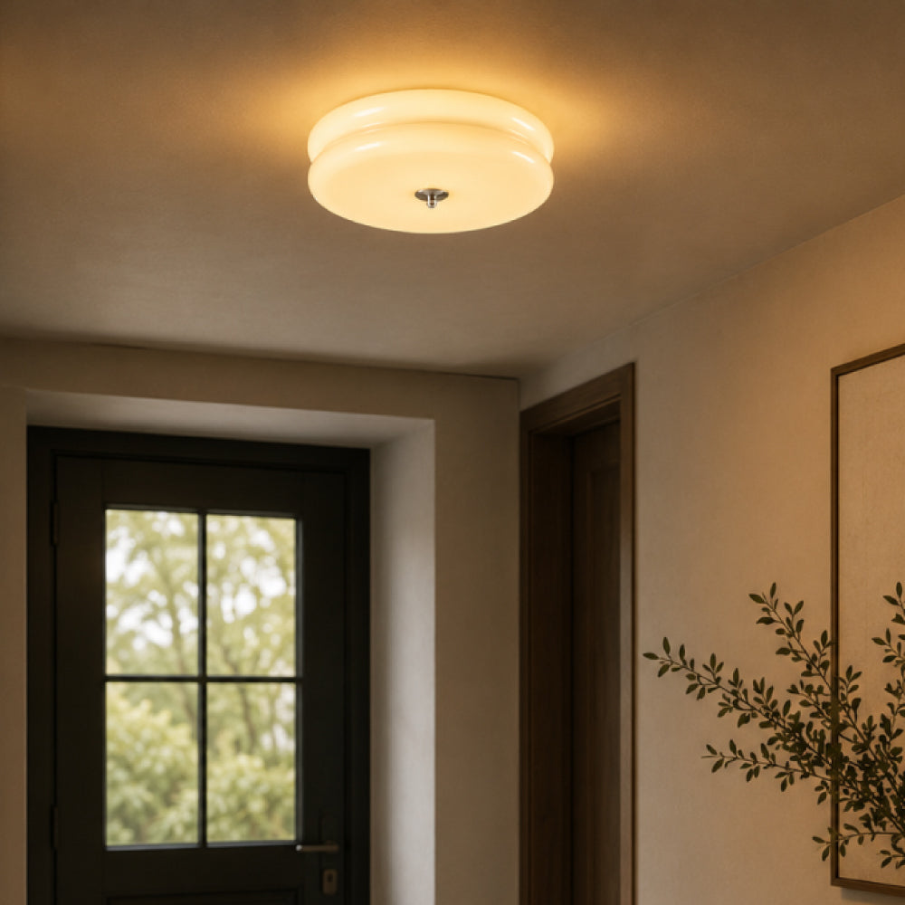 Loftlampe Glas - Elegant Bauhaus Design med Klar Belysning og Metalramme 16