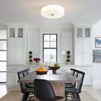Loftlampe Glas – Elegant Bauhaus Design med Klar Belysning og Metalramme 3