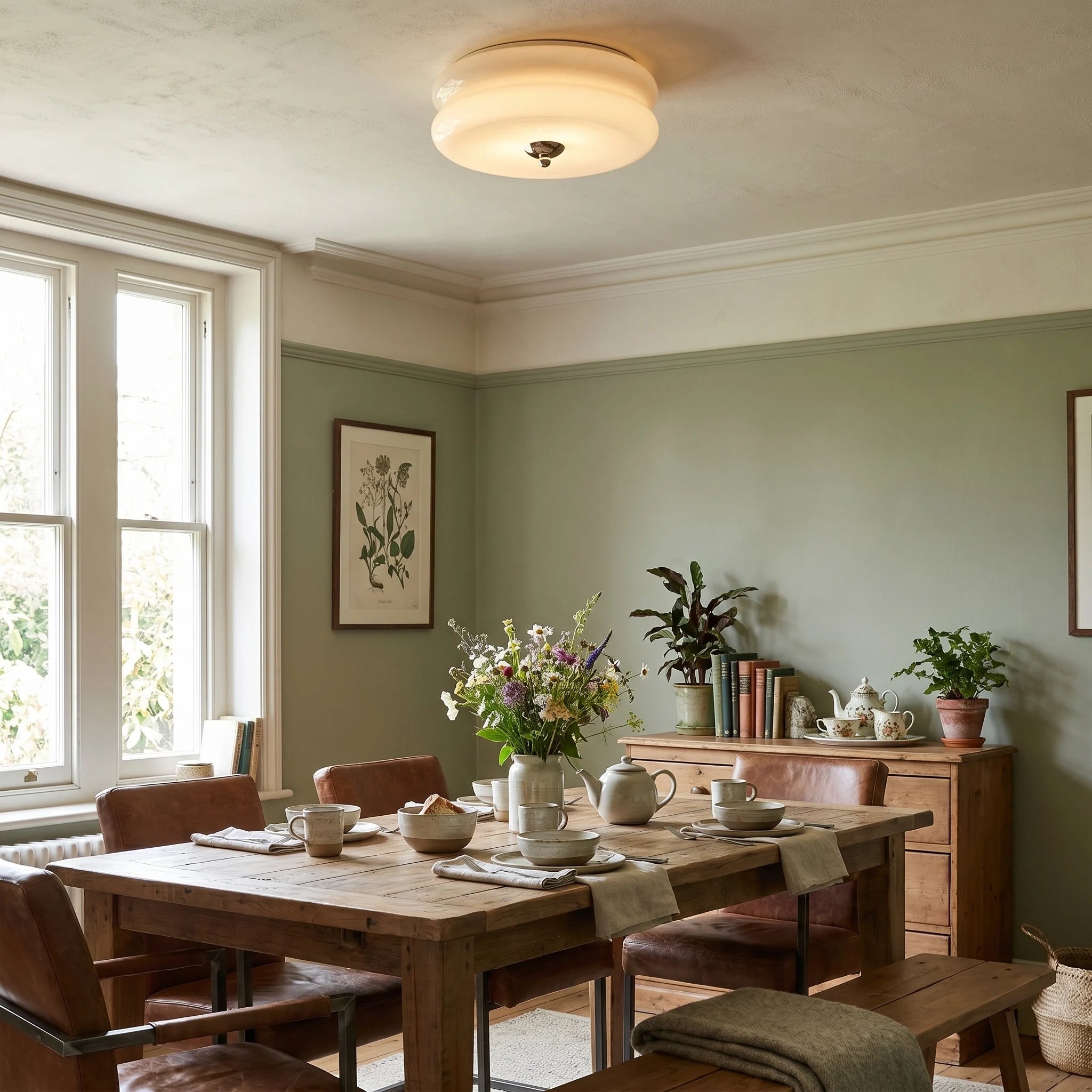 Loftlampe Glas – Elegant Bauhaus Design med Klar Belysning og Metalramme 7