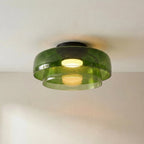 Loftlampe i Glas med Lagdelt Design 0