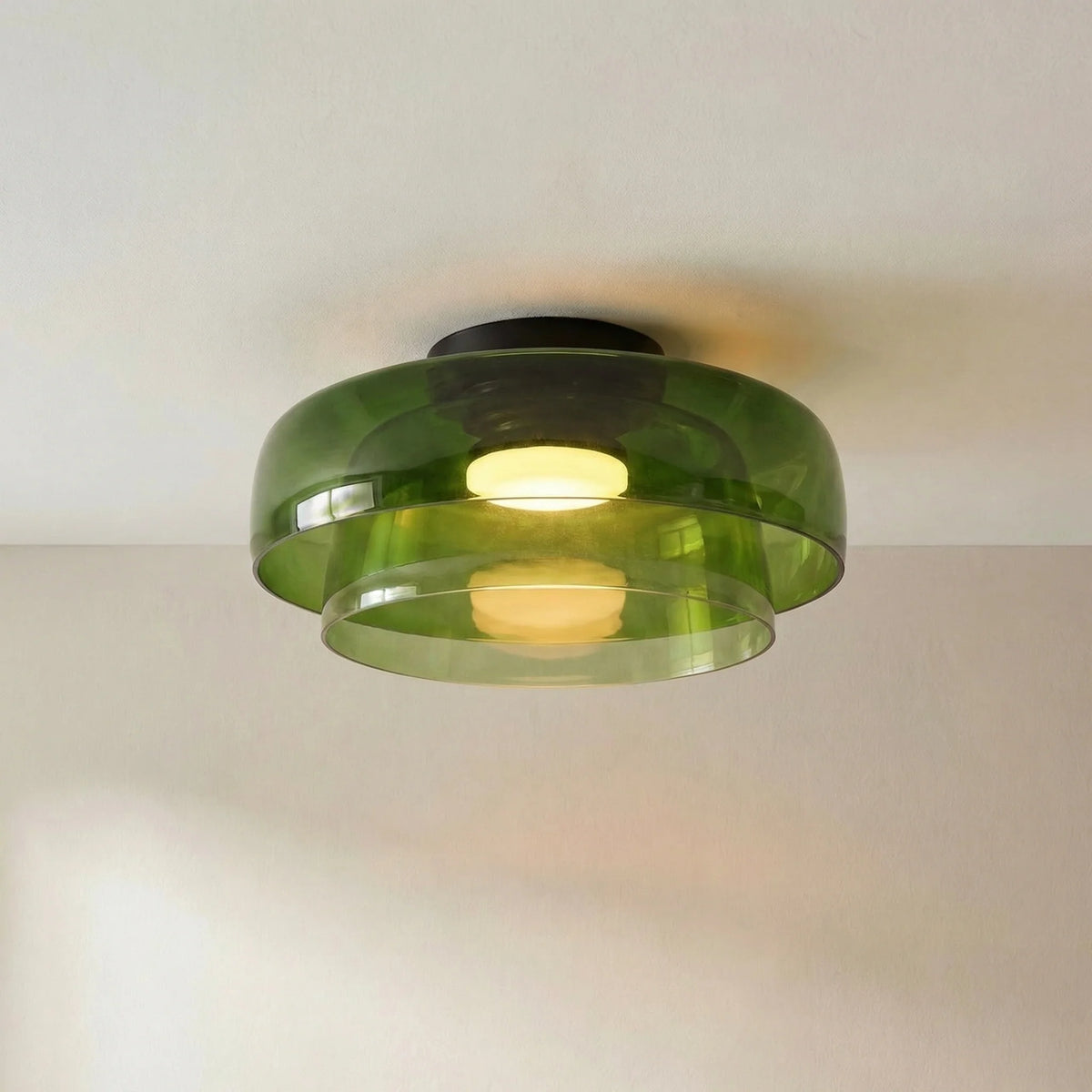 Loftlampe i Glas med Lagdelt Design 0