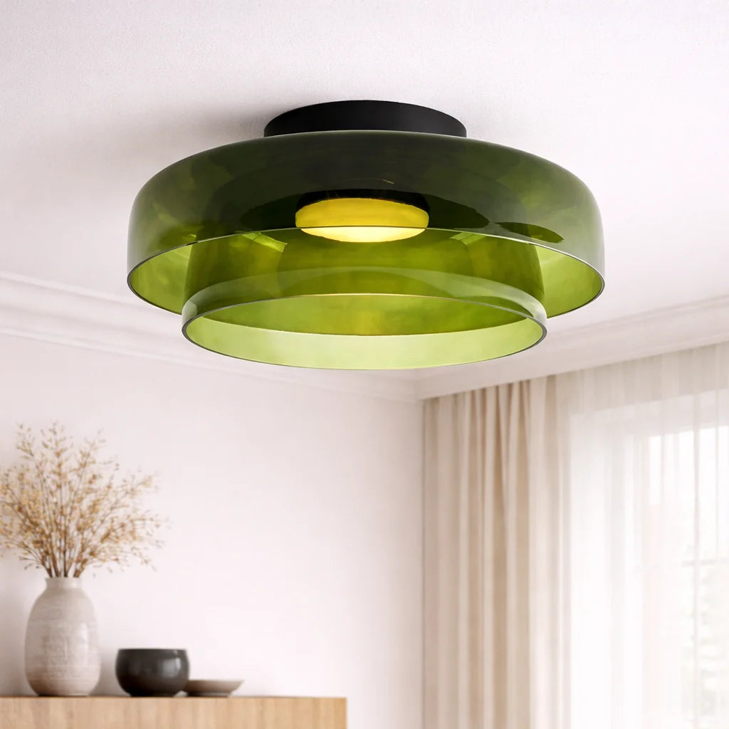 Loftlampe i Glas med Lagdelt Design 4