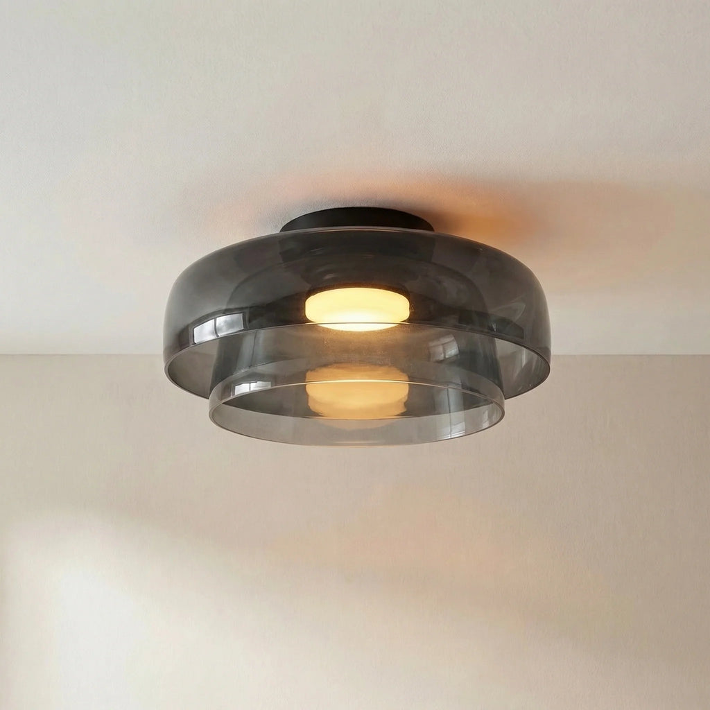 Loftlampe i Glas med Lagdelt Design 7