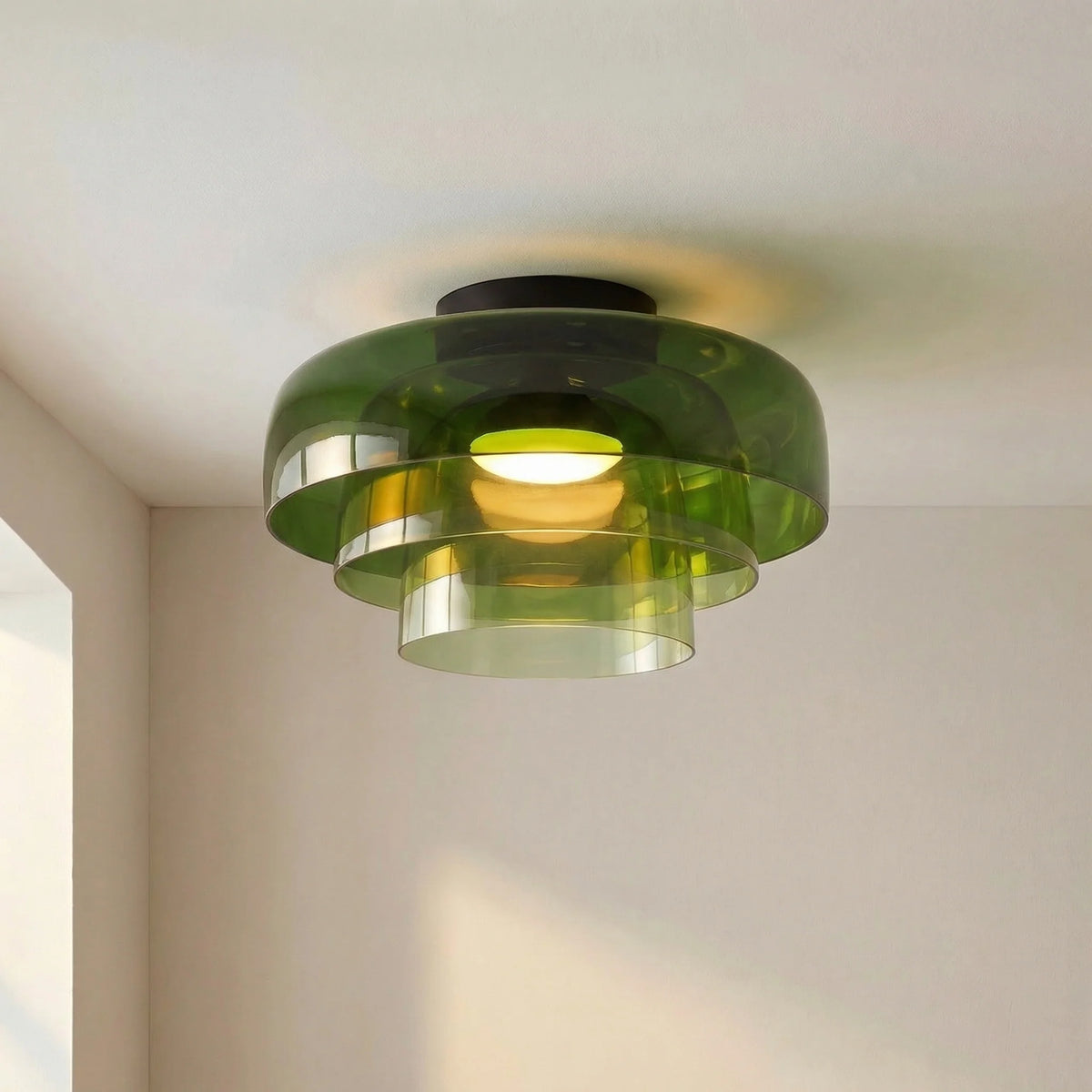 Loftlampe i Glas med Lagdelt Design 9