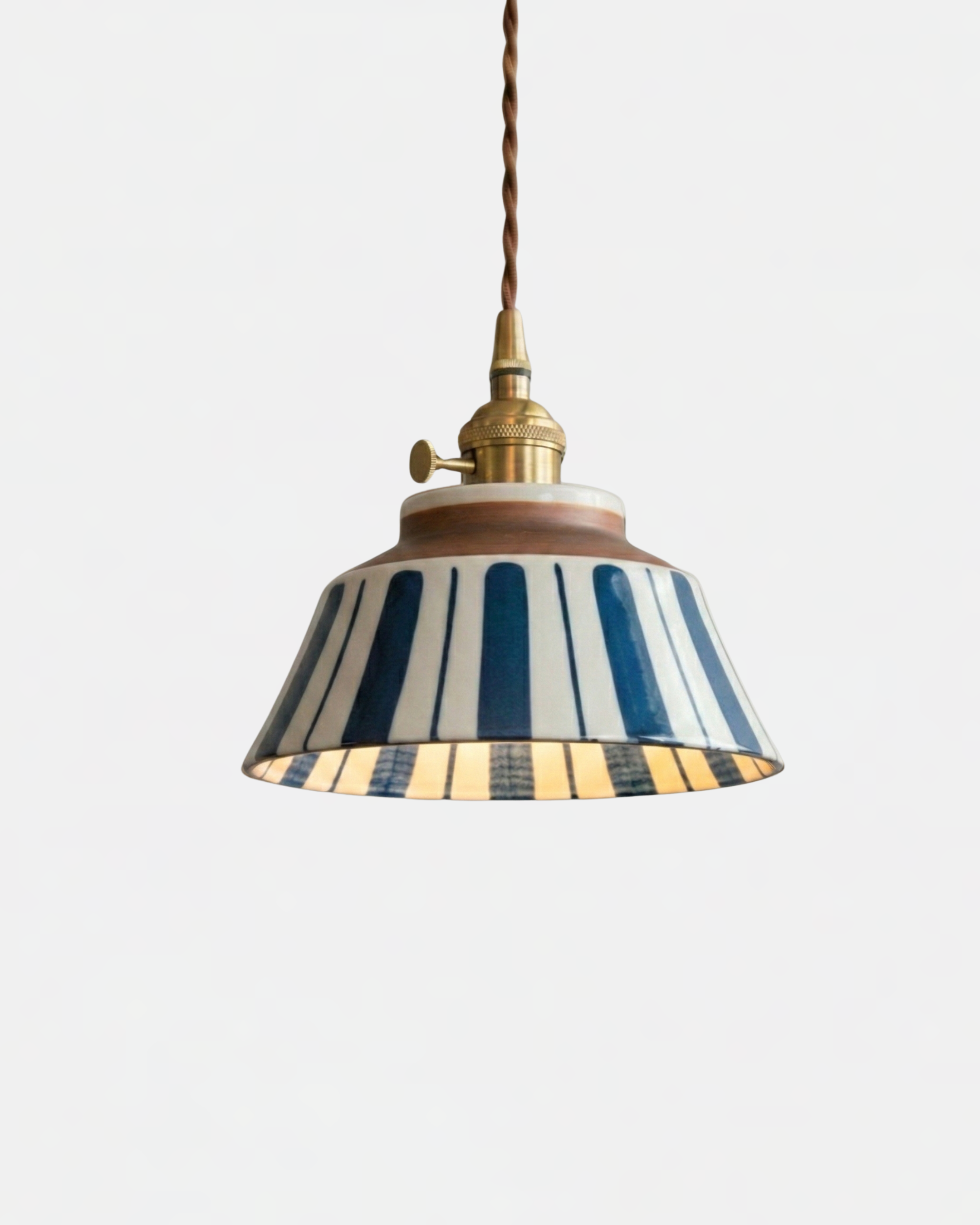 Loftlampe i Keramik - Justerbar Ledning og Mønstret Finish 2